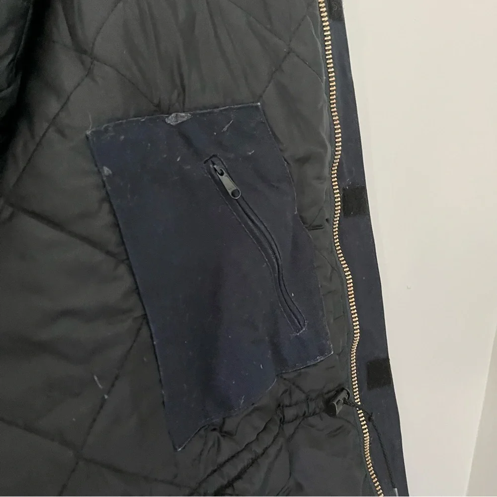 Carhartt‎ Men’s Quilted Winter Duck Coat Navy Blue Size 3XL Logo Patch